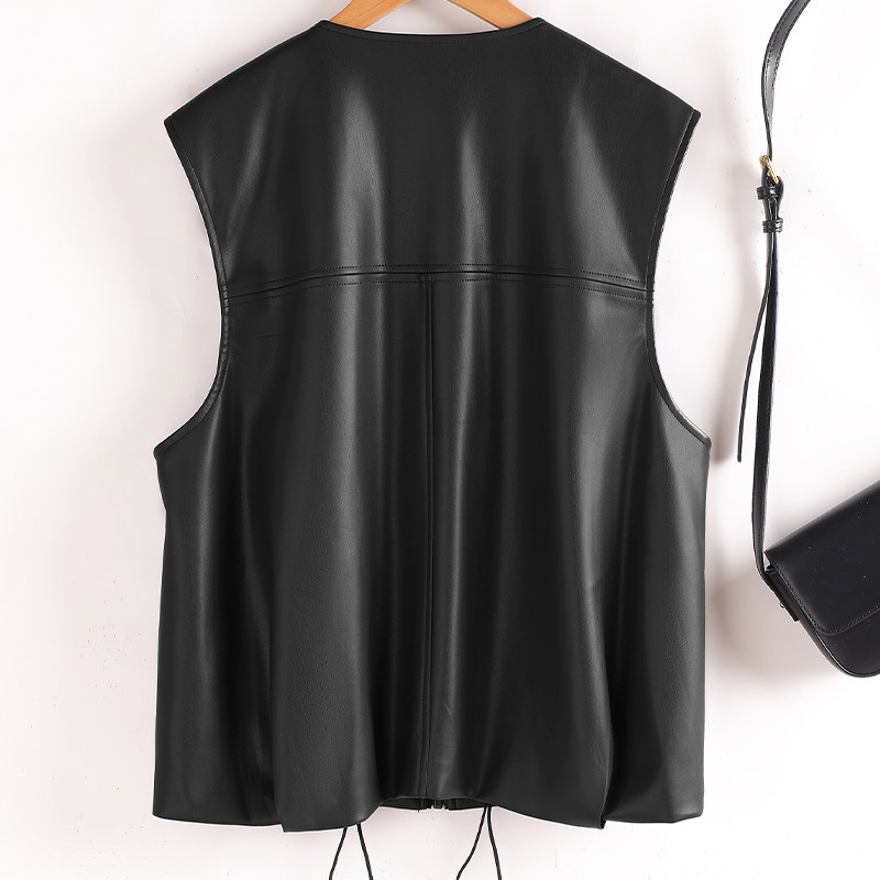 海宁真皮皮衣马甲女绵羊皮修身显瘦百搭短款无袖外套2025秋季新款,淘宝优惠券,粉丝福利购,淘宝优惠卷