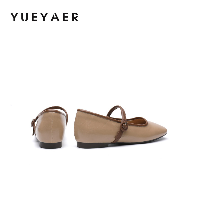 月芽儿法式简约玛丽珍鞋女2026春季新款复古一字扣带平底浅口单鞋,淘宝优惠券,粉丝福利购,淘宝优惠卷