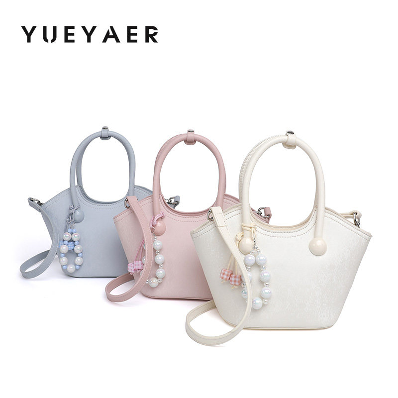 月芽儿新款时尚通勤法式复古菜篮子手提包单肩斜挎包休闲包水桶包,淘宝优惠券,粉丝福利购,淘宝优惠卷