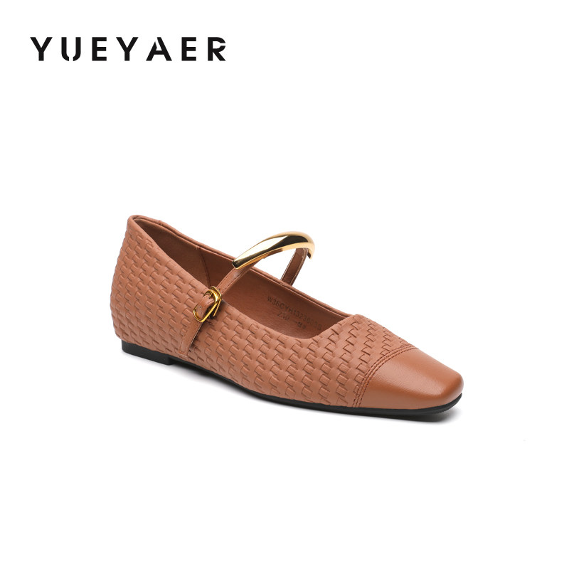 月芽儿一字扣带玛丽珍鞋女软底方头浅口单鞋新款内增高气质平底鞋,淘宝优惠券,粉丝福利购,淘宝优惠卷