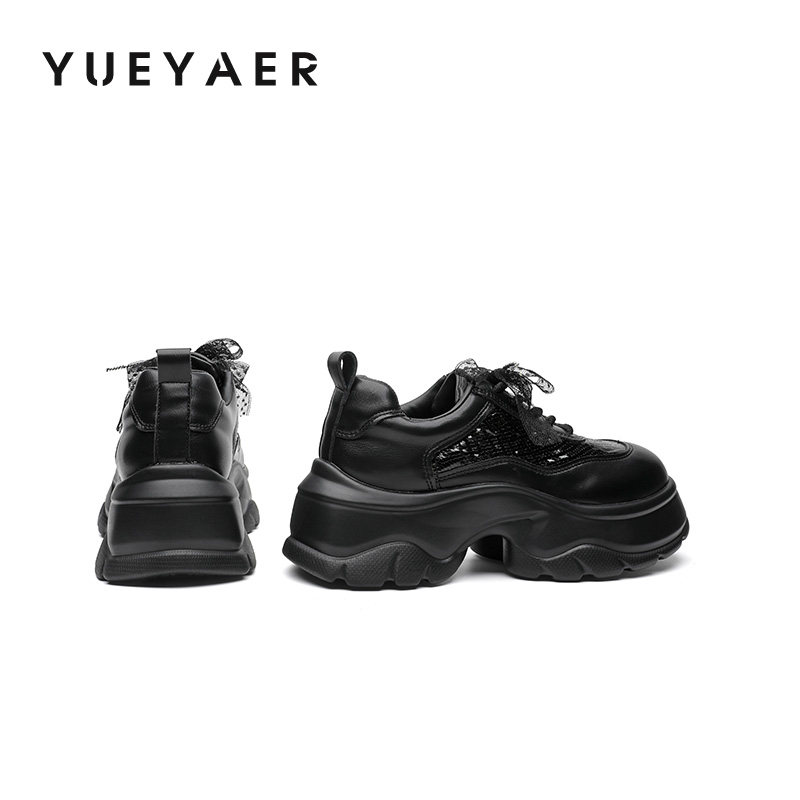 月芽儿厚底老爹鞋女2025秋季新款百搭增高休闲运动鞋亮片乐福鞋潮,淘宝优惠券,粉丝福利购,淘宝优惠卷