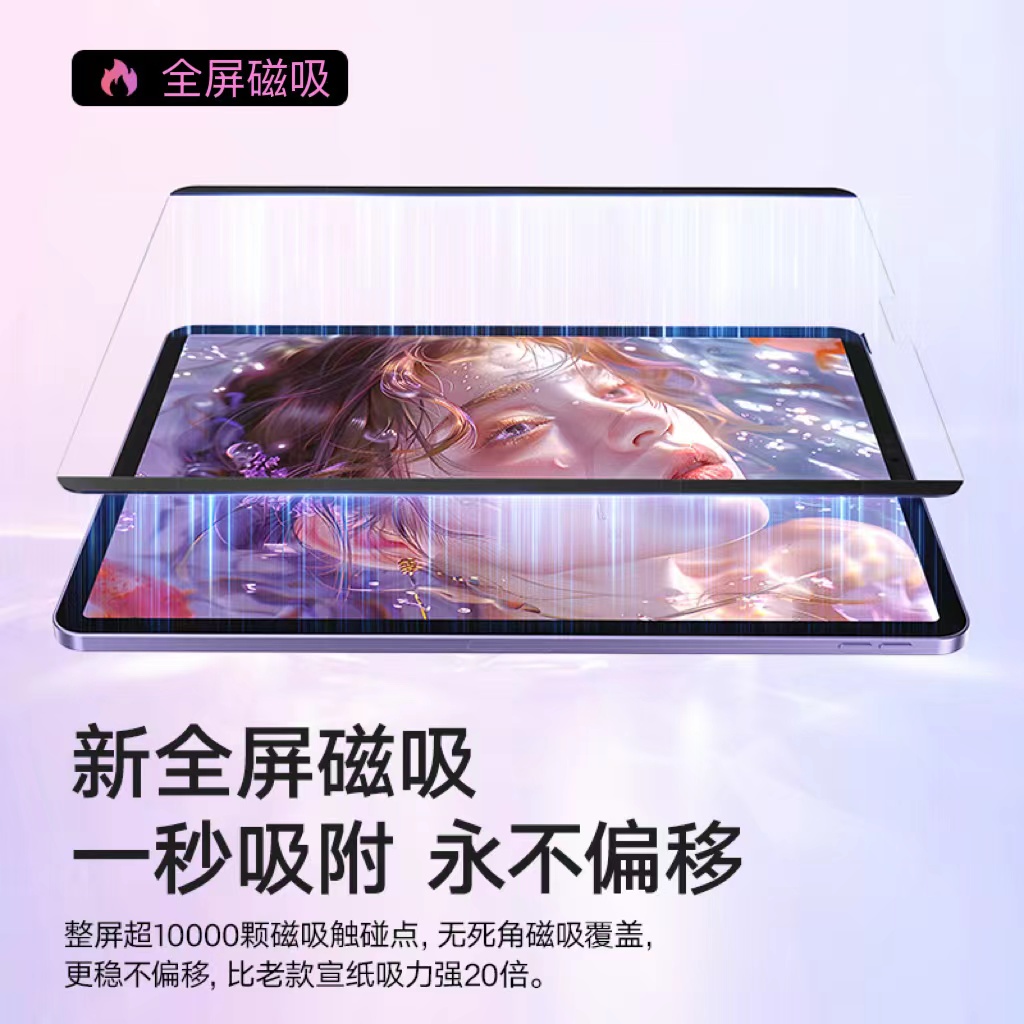 iPadPro类纸膜2024新款平板Air6膜ar适用苹果11寸手写4磁吸12.9贴膜5可拆卸2021mini6磨砂9纸质7钢化膜8画画3 - 图2