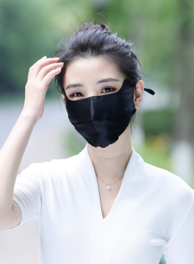 桑蚕丝面纱防花粉过敏适用敏感肌