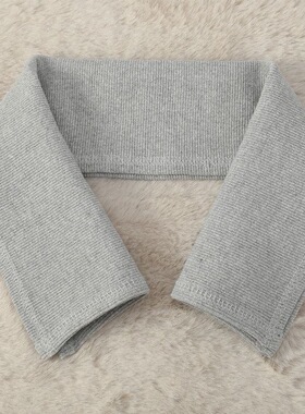 蓝色针织假领羽绒服防脏护领套全包装饰配件领子保护神器
