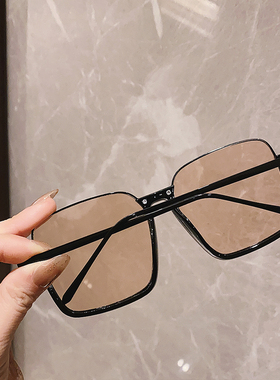 素颜超大框防蓝光ins太阳镜女街