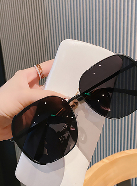 墨镜女夏季2021新款防晒海边圆脸