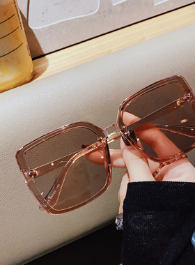 韩版方形绿色太阳镜女时尚眼镜