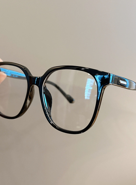 超大框黑框眼镜女近视可配有度数高级感素颜大框大脸显瘦眼睛框镜