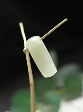 简约时尚和田玉黄白玉素面戒指