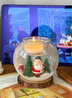 可爱圣诞老人浪漫室内香薰蜡烛ins风创意实用礼物家居摆件伴手礼