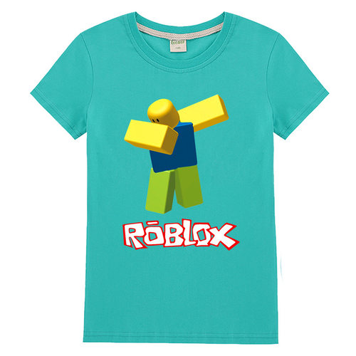 ROBLOX男童全棉短袖T恤夏季薄款透气上衣 - 图0