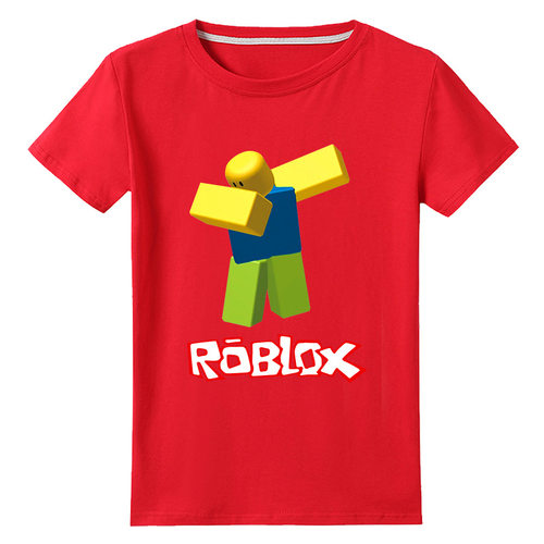 ROBLOX男童全棉短袖T恤夏季薄款透气上衣 - 图1