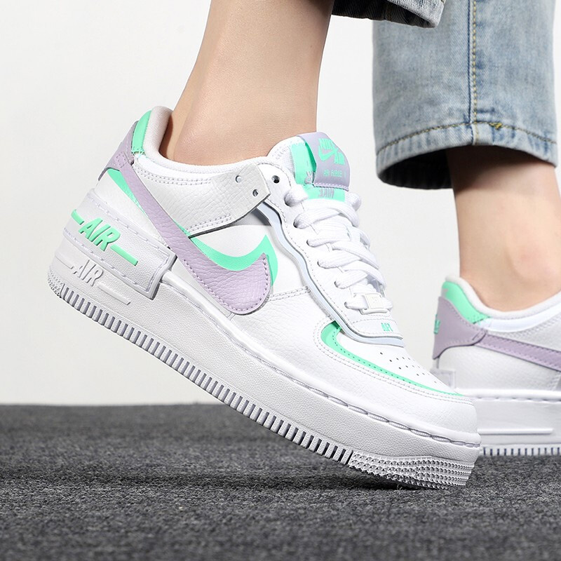 Nike耐克女鞋新款Air Force 1 Shadow AF1空军一号白绿板鞋FB7582 - 图2