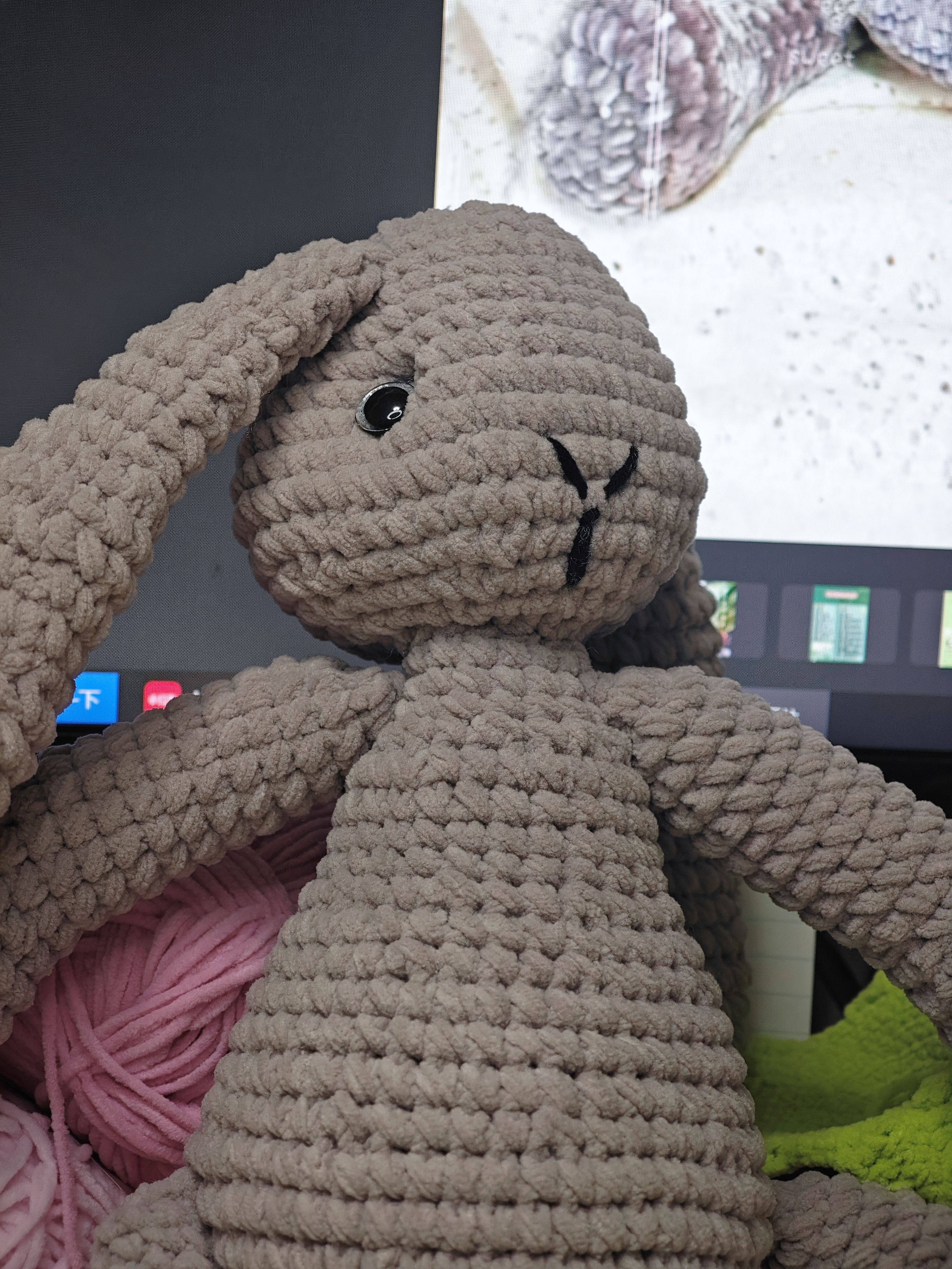 钩织材料包diy垂耳兔毛线钩织可爱兔子安抚玩偶儿童女友闺蜜礼物,淘宝优惠券,粉丝福利购,淘宝优惠卷