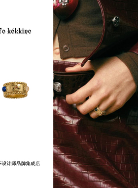 Tokokkino 复古宝石戒指金色复古原创设计高级精致饰品首饰买手店