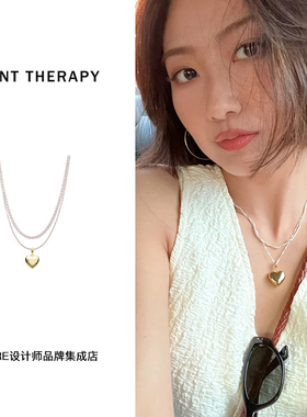 原创爱心项链双层周雨彤