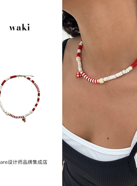 waki红白夏日项链原创手工