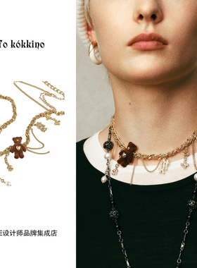 Tokokkino 缠绕小熊choker项链原创设计高级精致复古饰品首饰个性