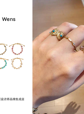 Dare买手店 Wens Jewels 部落编绳串珠可调节戒指度假原创首饰