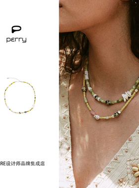 perry柠檬岛莫吉托项链锁骨链