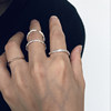 Irregular texture versatile dark style ring buyer