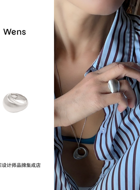 Dare买手店 Wens Jewels 缎光拉丝肌理戒指小众精致百搭首饰原创