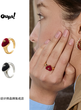 Dare买手店 oups！鸢尾印章戒指女小众设计感简约百搭个性首饰