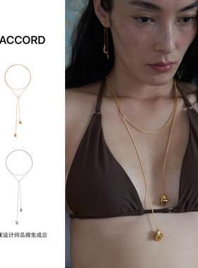 daccord多层铃铛长项链首饰