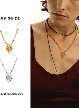 BIAS GUID 露光爱心串珠项链度假风小众精致复古饰品首饰买手店