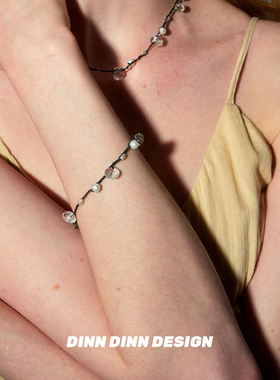 Dare买手店 DINN DINN DESIGN 水晶编织手链原创设计复古首饰小众