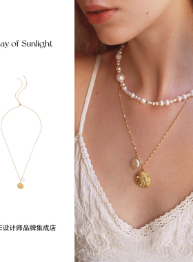 Dare买手店 A ray of sunlight贝壳珍珠长项链复古欧美百搭首饰女
