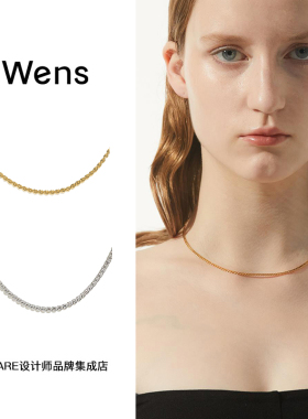 wens小众素链蛇骨链项链锁骨链