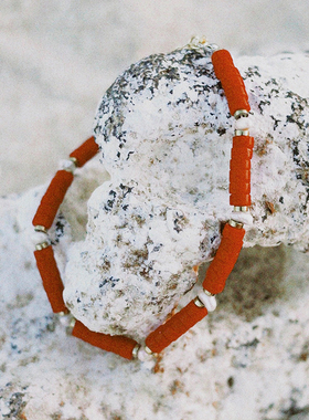 waki红玉石手链串珠首饰