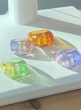 ylyl韩国小众品牌肥皂印花戒指