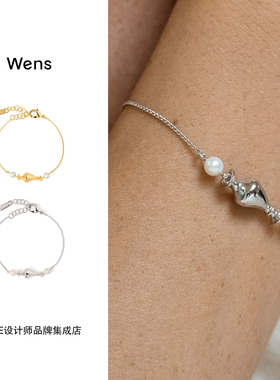 Dare买手店 Wens Jewels「瓶」珍珠细颈瓶手链金色中式复古首饰女