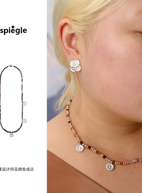 Dare买手店 espiegle 多花紫珍珠小雏菊编珠项链小众原创度假串珠