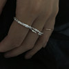 Irregular texture versatile dark style ring buyer