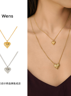 Dare买手店 Wens Jewels爱心锁骨链金色欧美民族度假原创设计首饰