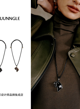 Dare买手店JUUNNGLE LAB 逍遥游马年项链复古红色好运原创首饰女