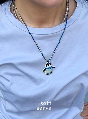 softserve彩色波点小猫狗项链