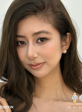 Dare买手店 INCH EDITION 人鱼一滴泪锆石环形耳钉经典百搭耳环女