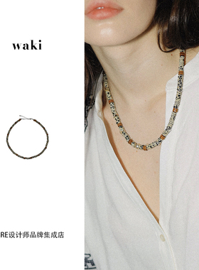 waki芝麻甜甜圈项链手工串珠首饰