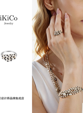 Dare买手店 ikico 昼夜曲戒指原创设计串珠小众饰品首饰925银首饰