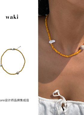 waki珊瑚部落项链原创小众
