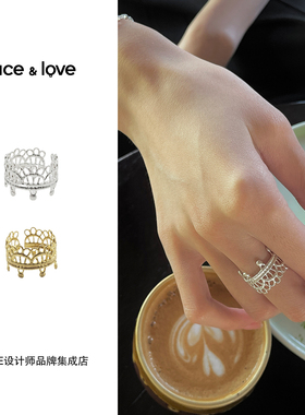Dare买手店 lace&love花冠戒指清冷气质复古原创设计饰品首饰度假