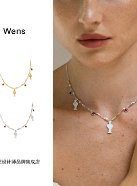 Dare买手店 Wens Jewels【瓶】浮雕瓶红玛瑙吊坠项链复古艺术风女