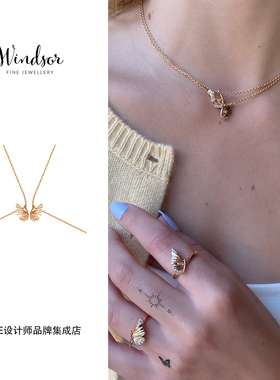 Dare买手店 LHwindsor温莎珠宝蝶影项链原创精致欧美复古饰品首饰