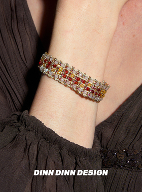 Dare买手店 DINN DINN DESIGN 红白经典配色串珠手链原创高级首饰