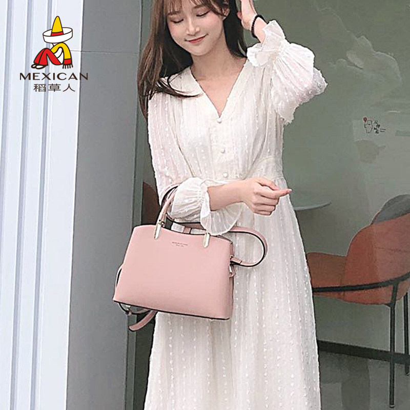 稻草人女士2020新款潮大容量斜挎包 稻草人智涵女士包袋