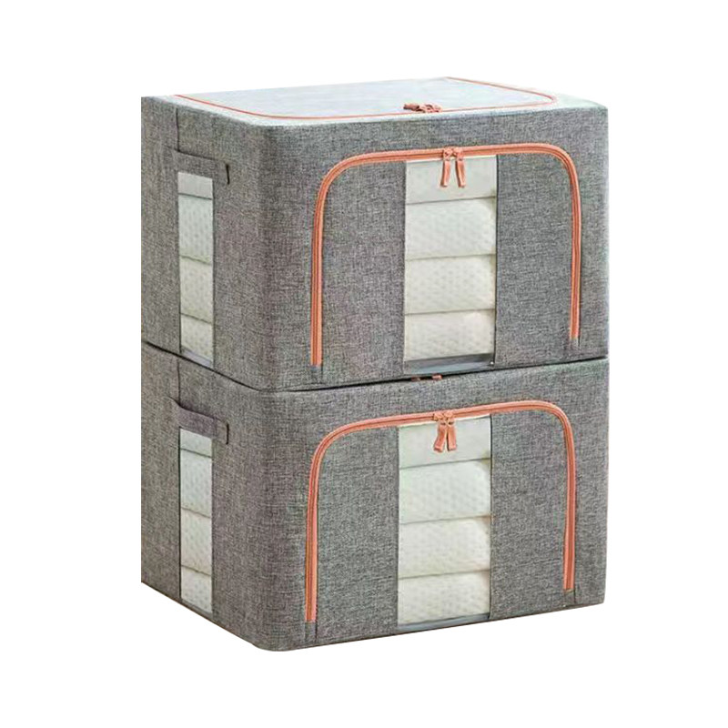 【仿棉麻衣物收纳箱折叠筐衣柜装衣服家用大容量储物袋整理盒防,淘宝优惠券,粉丝福利购,淘宝优惠卷